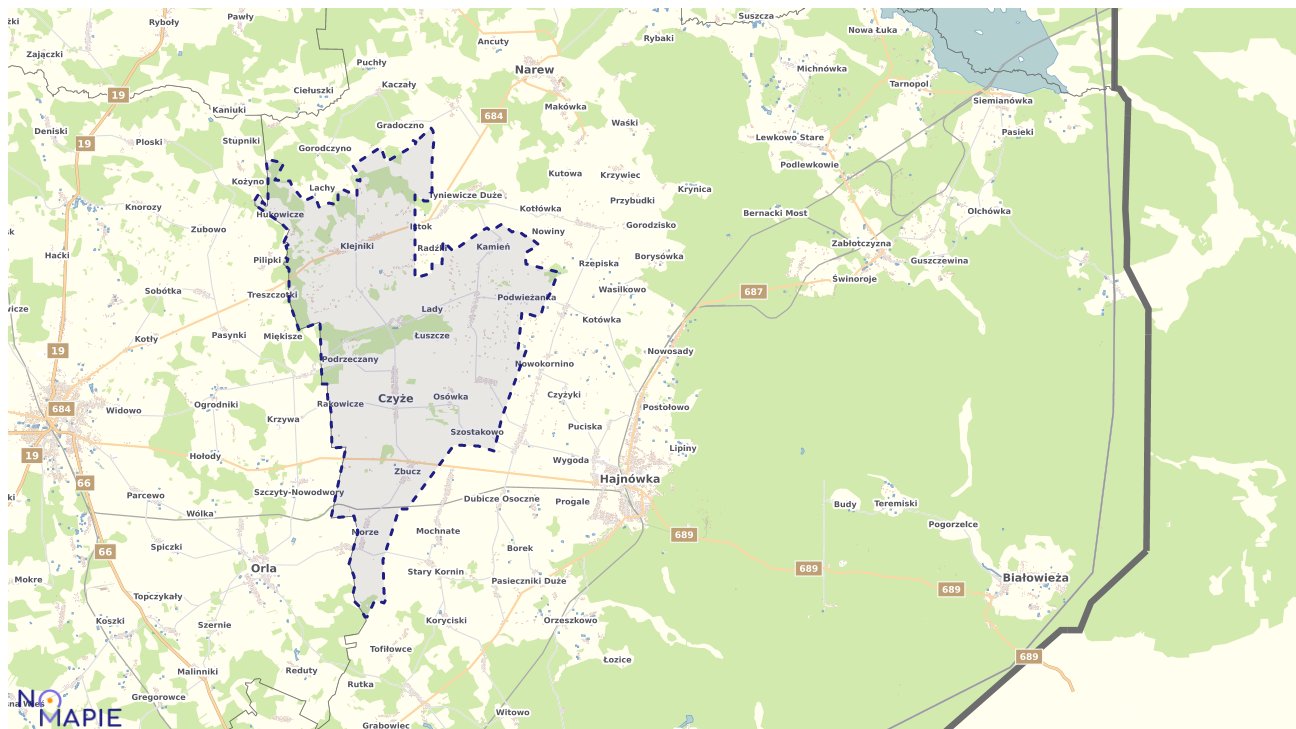 Mapa wyborów do sejmu Czyże